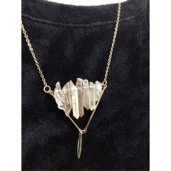 NWT Hey Doll Quartz Crystals Gold Necklace Chakra Reiki 22” Adjustable Length 🌸 - Picture 6 of 11